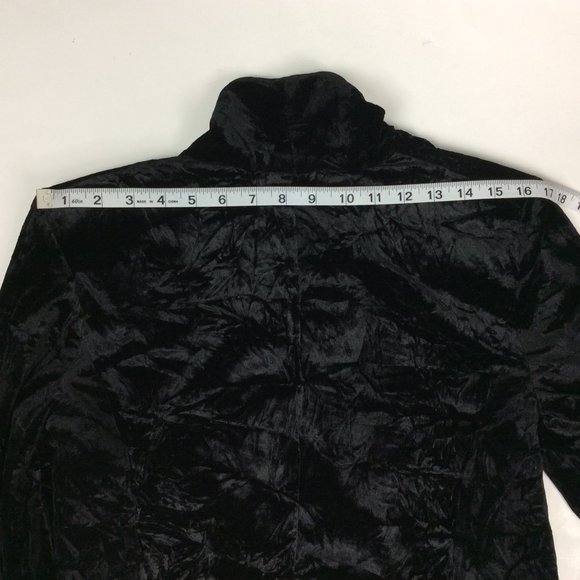 Crushed Velvet Blazer Ro & De Black Winter Whimsigoth Dark Academia Party Small - Picture 5 of 7